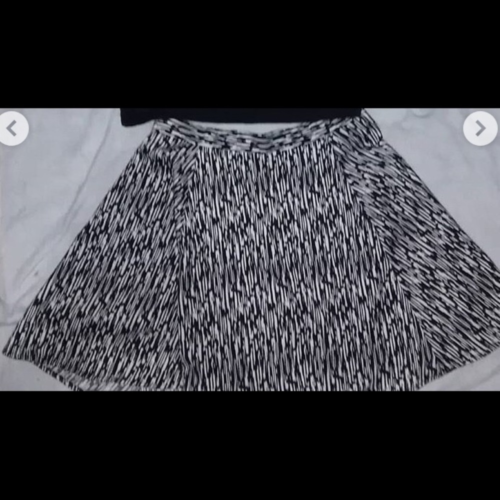black and white skirt